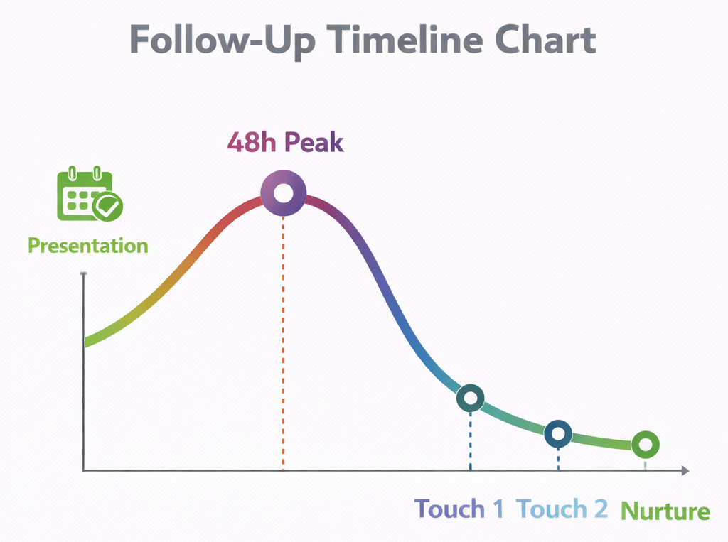 sales follow up timeline chart