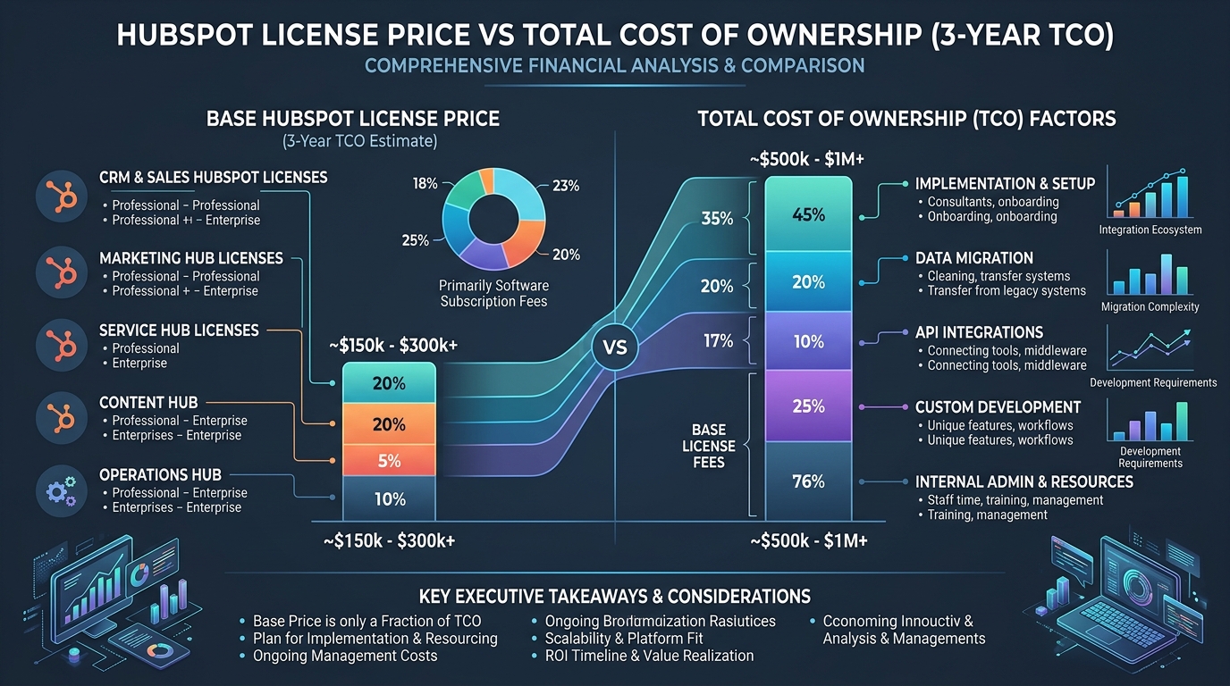 HubSpot Pricing Guide 2026: Plans for US, UK and Europe executive infographic diagram